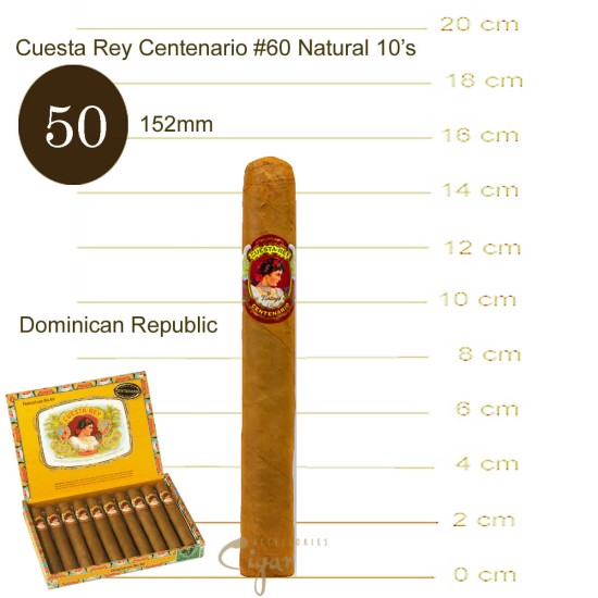 Cuesta Rey Centenario #60 Natural 10s