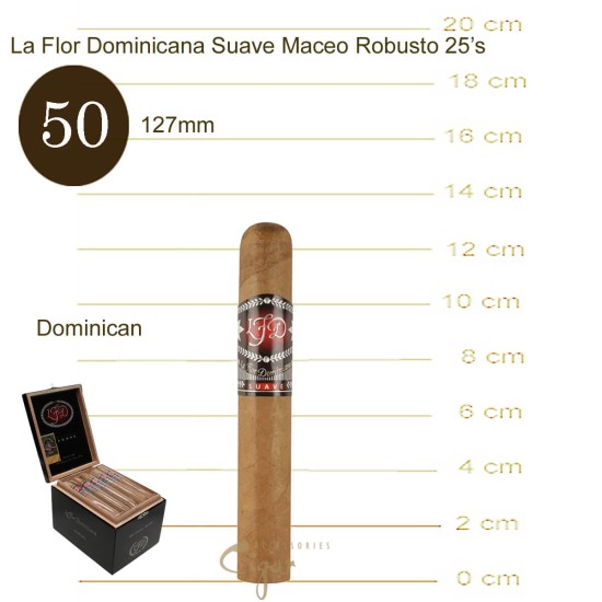 La Flor Dominicana Suave Maceo Robusto 20s