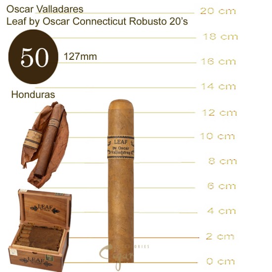 Oscar Valladares Leaf by Oscar Connecticut Robusto 20s