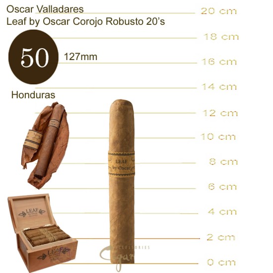 Oscar Valladares Leaf by Oscar Corojo Robusto 20s
