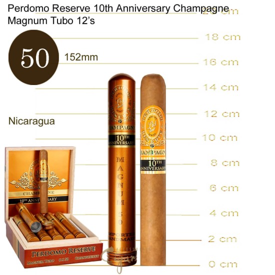 Perdomo Reserve 10th Anniversary Champagne Magnum Tubo 12s