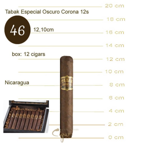 Tabak Especial Oscuro Corona 12s