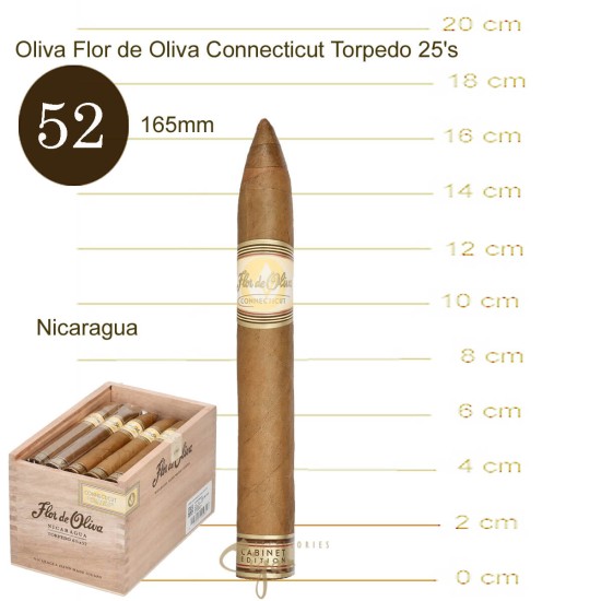 Flor De Oliva Connecticut Torpedo 25s
