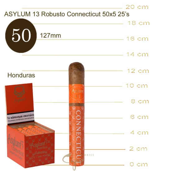 Asylum 13 Robusto 50x5 Connecticut 25s