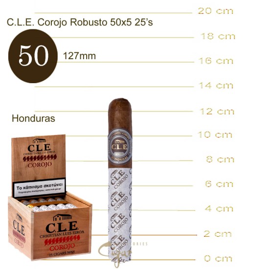 C.L.E. Corojo Robusto 50x5 25s