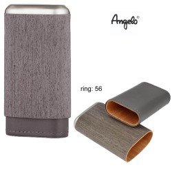 813050 Angelo Δερμάτινη Πουροθήκη Γκρι  3 Θέσεων R56