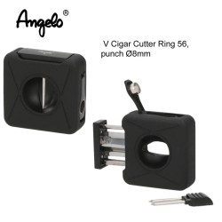 500063 Πουροκόφτης Angelo V-Cut R56 & Punch Μαύρος