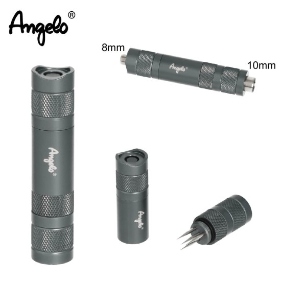 501008 Angelo Πουροκόφτης Μεταλλικός Punch 8mm/10mm Γκρι & Εργαλείο Διάτρησης