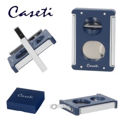 287101 Πουροκόφτης Caseti Γκιλοτίνα, Punch & V-Cut Με Βάση Πούρου Μπλε
