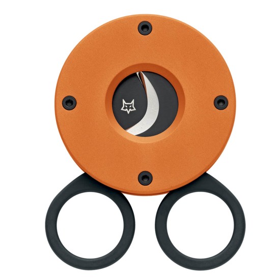 743-OR Fox Κόφτης πούρων Στρογγυλός από Ατσάλι Orange Cover
