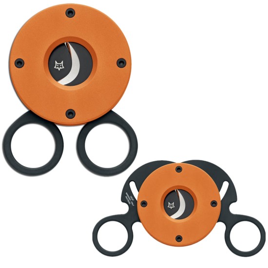 743-OR Fox Κόφτης πούρων Στρογγυλός από Ατσάλι Orange Cover