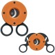 743-OR Fox Κόφτης πούρων Στρογγυλός από Ατσάλι Orange Cover