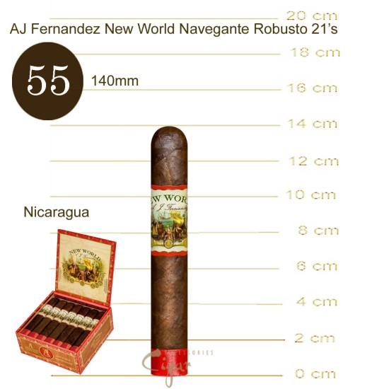 AJ Fernandez New World Navegante Robusto 21's