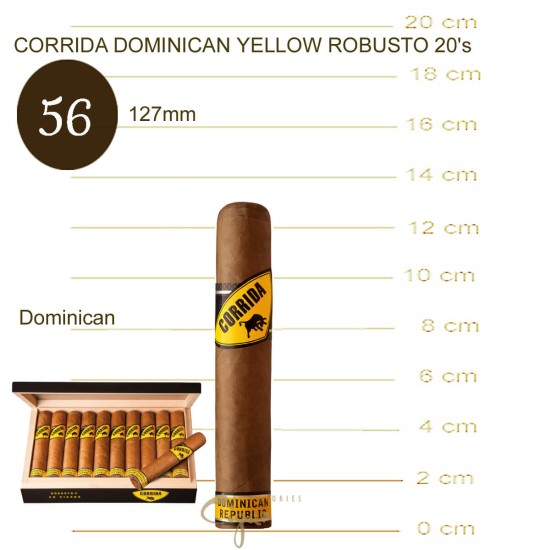 Corrida Dominican Yellow Robusto 20's