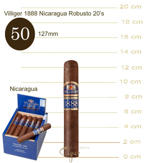 Villiger 1888 Nicaragua Robusto 20s