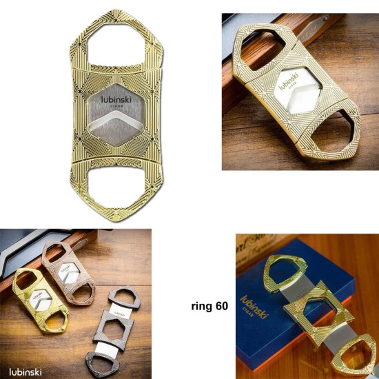 LB-30034-Gold Κόφτης πούρων Lubinski από Ανοξείδωτο Ατσάλι Χρυσός R66