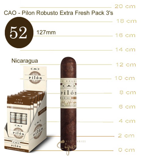 Cao Pilon Robusto Fresh Pack 3's