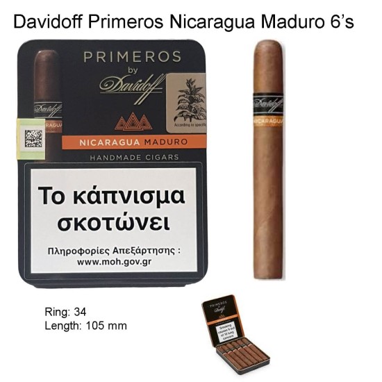 Davidoff Primeros Nicaragua Maduro 6s