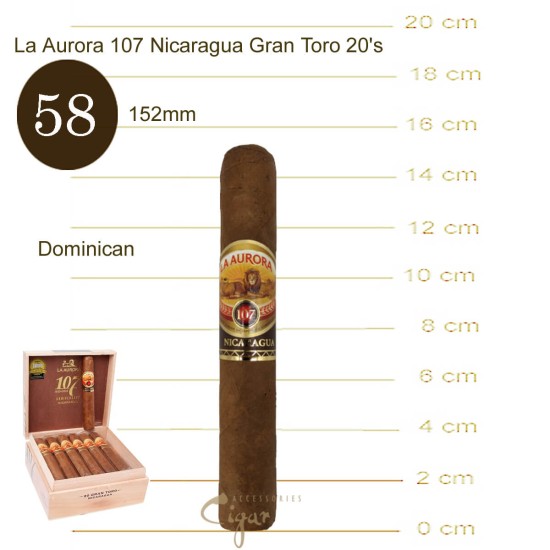 La Aurora 107 Nicaragua Gran Toro 20s