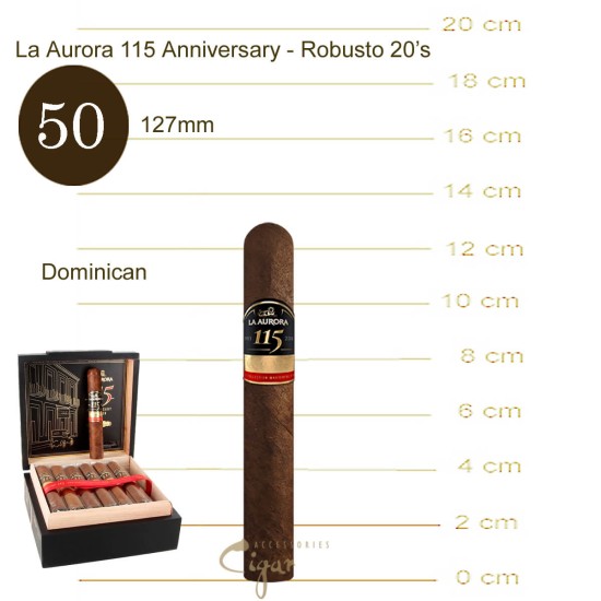 La Aurora 115 Robusto 20s