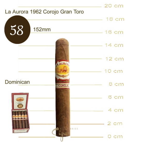 La Aurora 1962 Corojo Gran Toro 20s