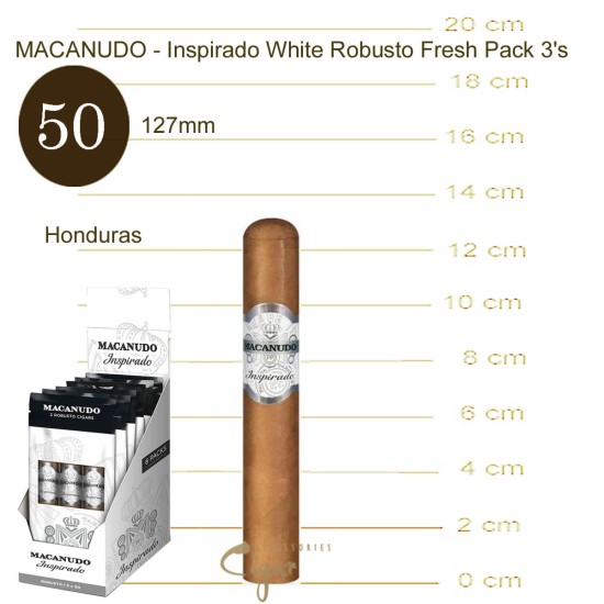 Macanudo Inspirado White Robusto 3s