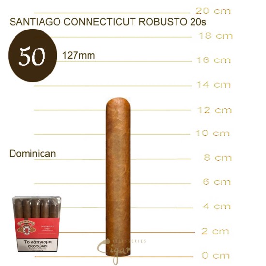 Santiago Connecticut Robusto 20s