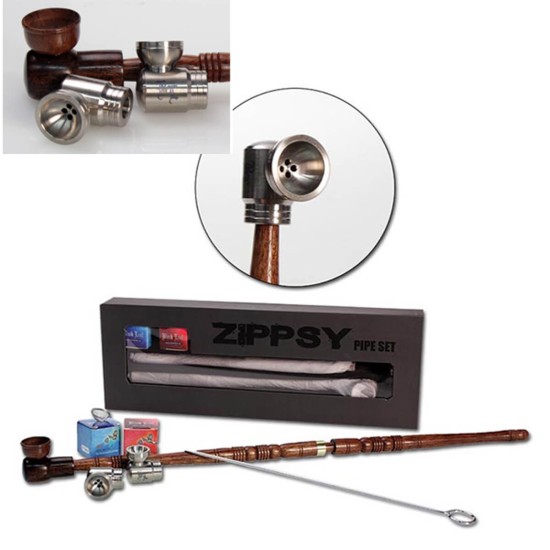 GP003 'Zippsy' Pipe Set with 2 Titanium Bowls