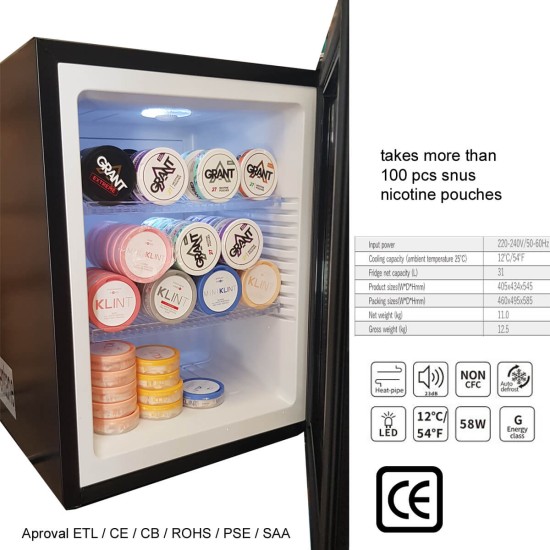 141 Θερμοηλεκτρικό μίνι ψυγείο snus