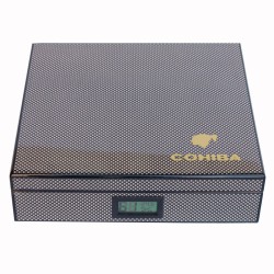1487-CA-COH  Υγραντήρας Carbon 25 πούρων Cohiba logo