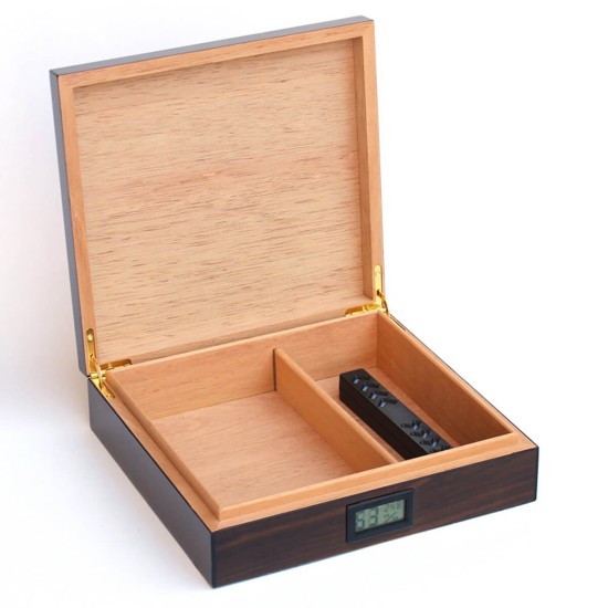 1487-W-COH  Υγραντήρας 25 πούρων Cohiba logo Καφέ