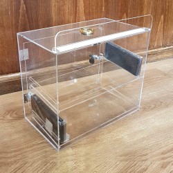 2-LAYERS Υγραντήρας 100 Πούρων Plexiglass με 2 ράφια
