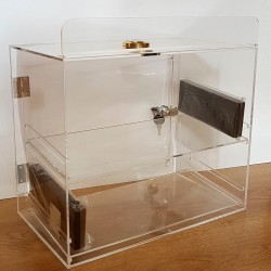 2-LAYERS Υγραντήρας 100 Πούρων Plexiglass με 2 ράφια