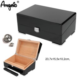 920075 Angelo Υγραντήρας Μαύρος 15-20 Πούρων
