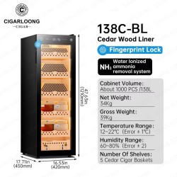 138C-BL Υγραντήρας Επιδαπέδιος Με Ψύξη 600-800 Πούρα 121εκ Εσ.Επ.Κέδρου