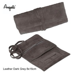 861710 Angelo Καστόρινη Καπνοθήκη Γκρι με Κορδόνι 16cm