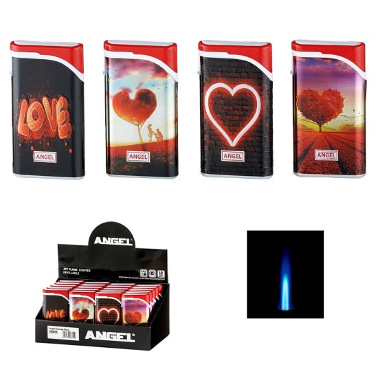 260055 Angel Αναπτήρας 1xJet Καρδιές 20pcs/dis