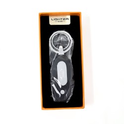 HC-736-B Heat coil black KeyChain lighter  /GG