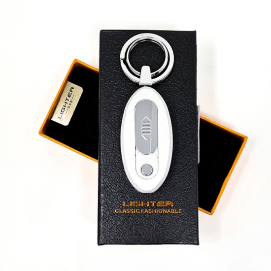 HC-736-S Heat coil silver KeyChain lighter  /GG