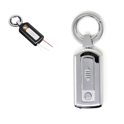 HC-737-s Heat coil silver KeyChain lighter  /GG