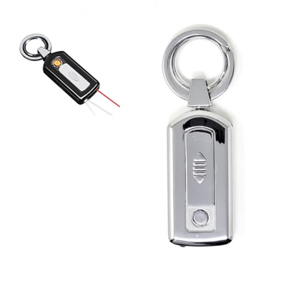 HC-737-s Heat coil silver KeyChain lighter  /GG