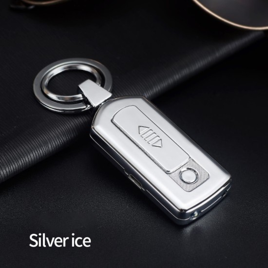 HC-737-s Heat coil silver KeyChain lighter  /GG