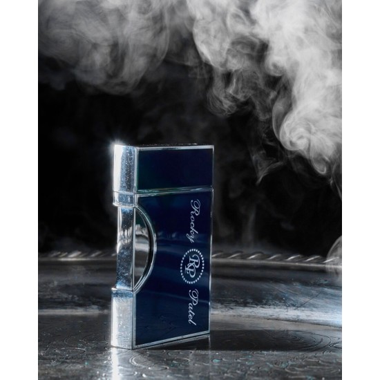 RP-3246870 Rocky Patel Crest Αναπτήρας Μονή Φλόγα Ασημί-Μπλε