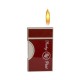 RP-3246872 Rocky Patel Crest Αναπτήρας Μονή Φλόγα Ασημί-Μπορντώ