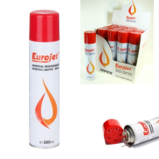 600190 Eurojet Αέριο Αναπτήρων 300ml 12τμχ