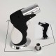 030 Αναπτήρας 3xJet Με Punch Μαύρος-Ασημί