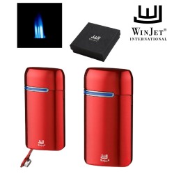 221031 Winjet Αναπτήρας Πούρου 3xJet Κόκκινος Με Punch 8mm