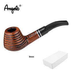 300110 Angelo Πίπα Κάπνου Καφέ Σκαλιστή 9mm