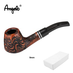 300200 Angelo Πίπα Κάπνου Καφέ Σκαλιστή 9mm