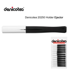 650080 Πίπα Τσιγάρου Denicotea Μαύρη-Ασημί Με Εξολκέα 12τμχ/dis